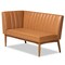 Baxton Studio Daymond Mid-Century Modern Tan Faux Leather and Walnut Brown Finished Wood 5-Piece Dining Nook Set 186-11352-11353-11354-9305-Zoro - alternate 10